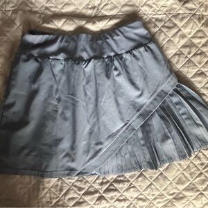 Cute blue Pleated Skirt with built in shorts